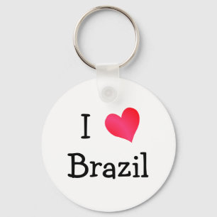 I Love Brazil Key Ring