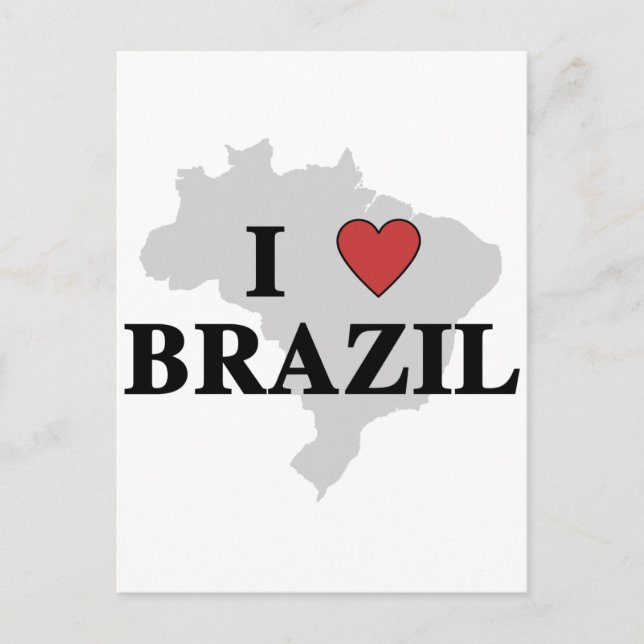 I Love Brazil Postcard (Front)