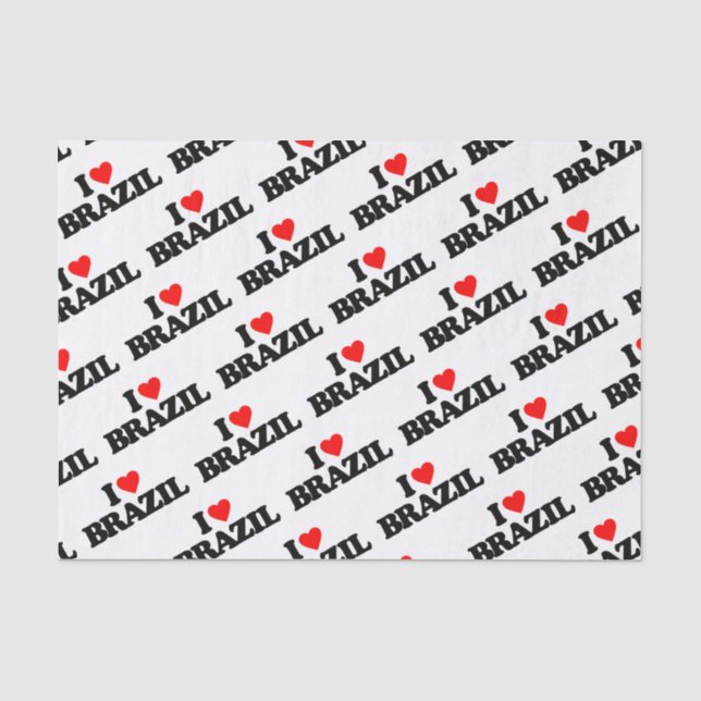 I LOVE BRAZIL TISSUE PAPER (Front)