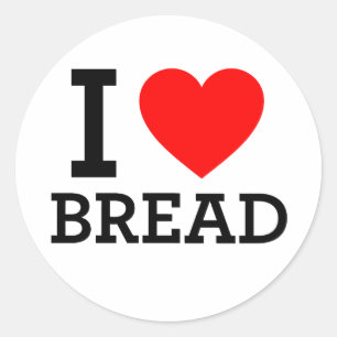 I Love Bread Classic Round Sticker