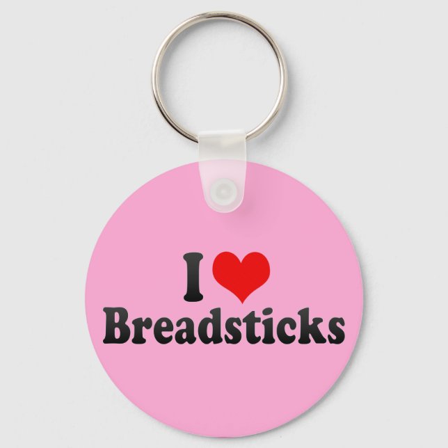 I Love Breadsticks Key Ring (Front)