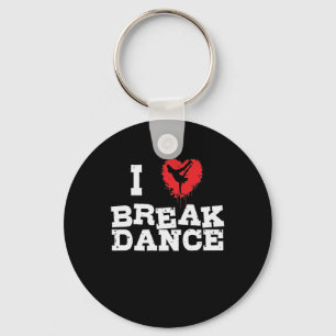 I Love Breakdance und Hip-Hop Key Ring