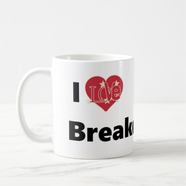 I Love Breakdancing Coffee Mug (Left)