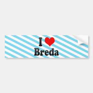 I Love Breda, Netherlands Bumper Sticker