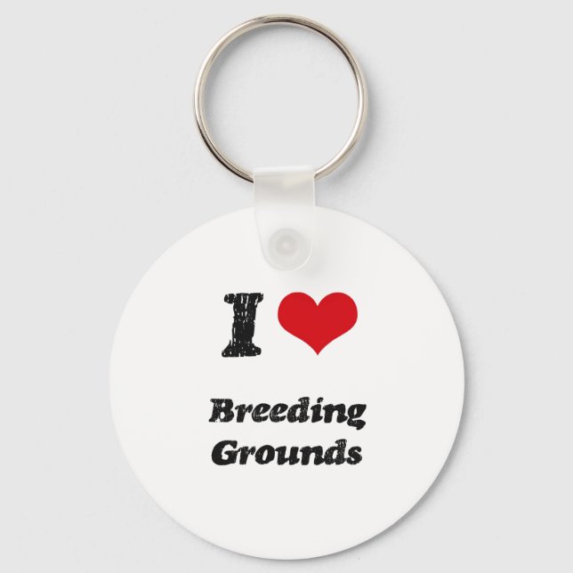 I Love BREEDING GROUNDS Key Ring (Front)