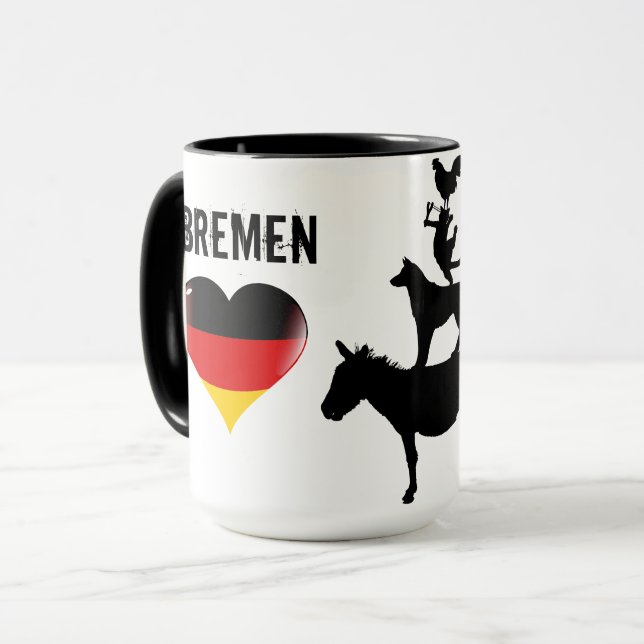 I love Bremen Mug with the Four Musicians (Front Left)