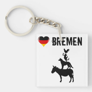 I love Bremen with the Four Musicians Key Chain