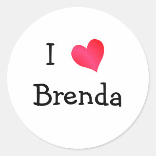 I Love Brenda Classic Round Sticker