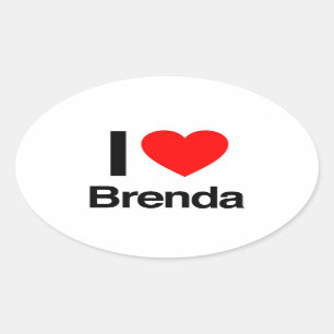 i love brenda oval sticker