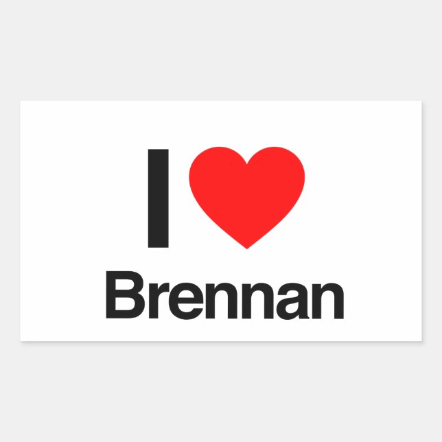 i love brennan rectangular sticker (Front)