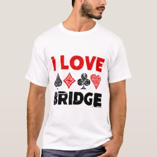 I Love Bridge Card Game Player Enthusiast T-Shirt
