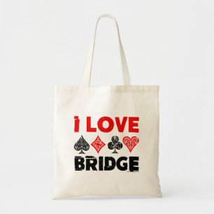 I Love Bridge Card Game Player Enthusiast Tote Bag