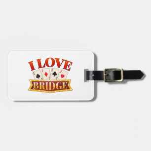 I Love Bridge Card Game Player Luggage Tag