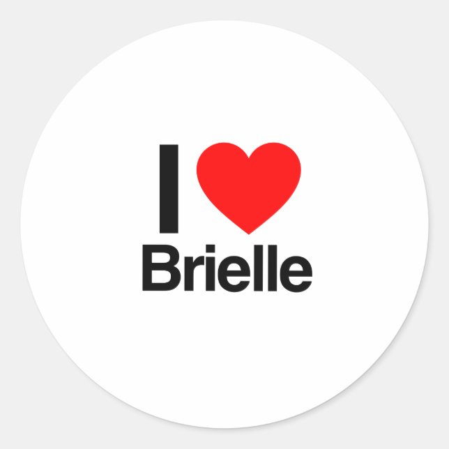 i love brielle classic round sticker (Front)