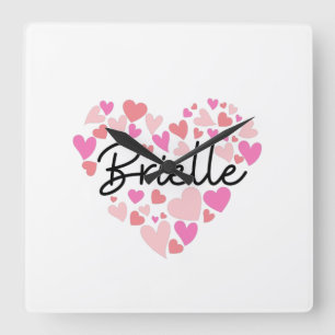 I love Brielle Square Wall Clock