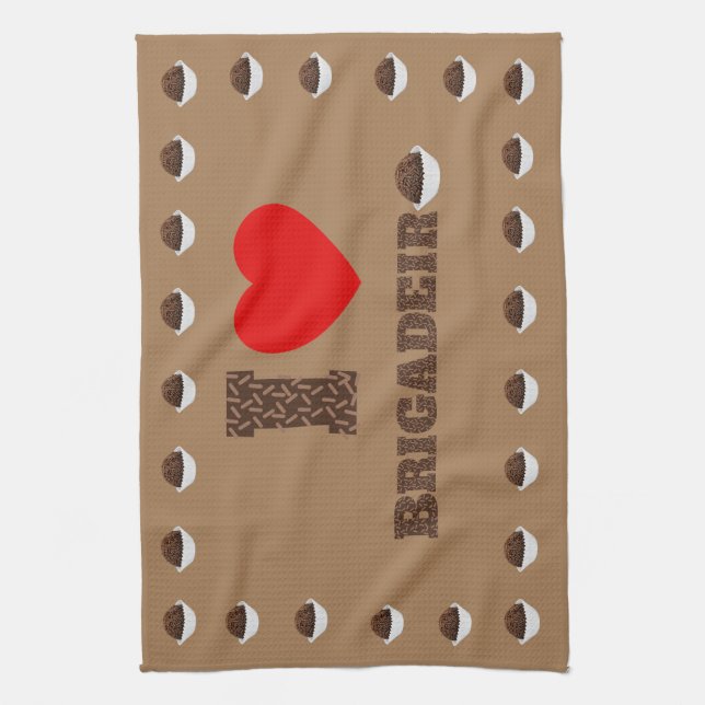 I love Brigadeiro Tea Towel (Vertical)