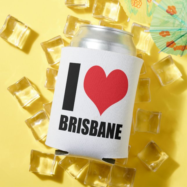 I love Brisbane Can Cooler (In Situ Summer)