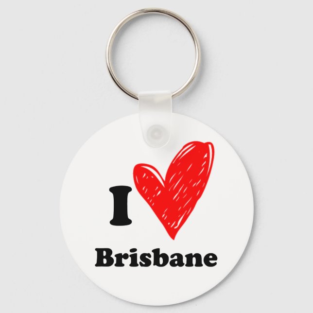 I Love Brisbane Key Ring (Front)