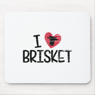 I Love Brisket T Shirt Beef Foodie Bbq Novelty _1 Mouse Mat