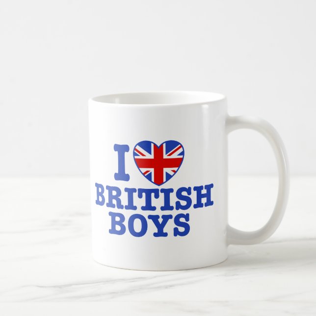 I Love British Boys Coffee Mug (Right)