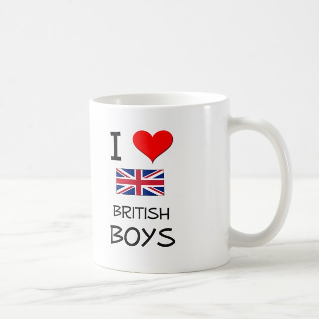 I Love British Boys Coffee Mug (Right)