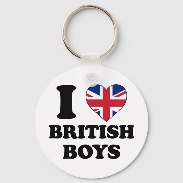 I love British boys Key Ring (Front)