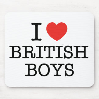 I Love British Boys Mouse Mat