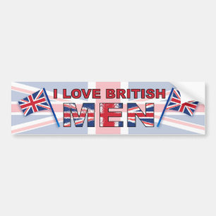I love British men Bumper Sticker