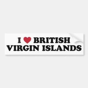 I Love British Virgin Islands Bumper Sticker