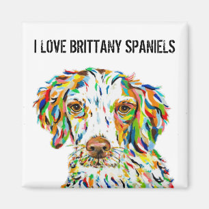 I Love Brittany Spaniels Magnet