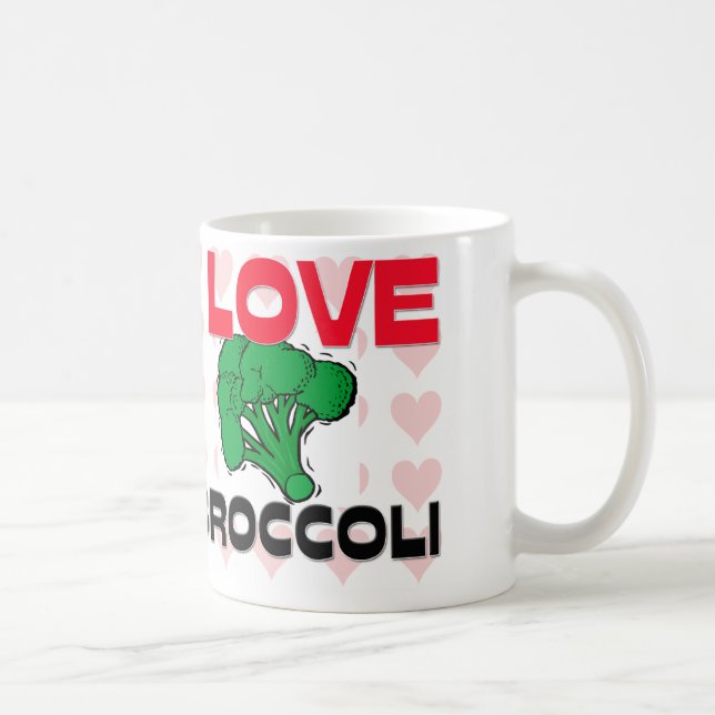I Love Broccoli Coffee Mug (Right)