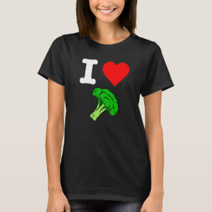 I Love Broccoli I Heart Vegetables Organic Vegan L T-Shirt