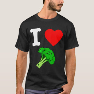 I Love Broccoli I Heart Vegetables Organic Vegan L T-Shirt
