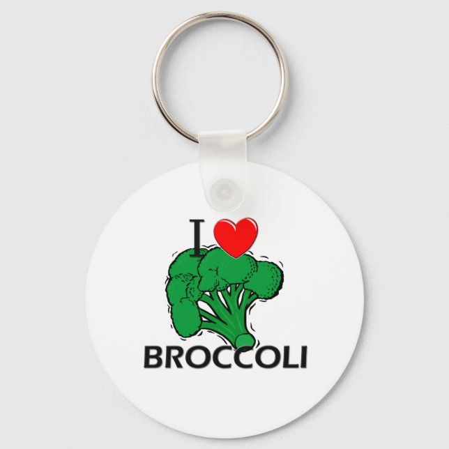 I Love Broccoli Key Ring (Front)