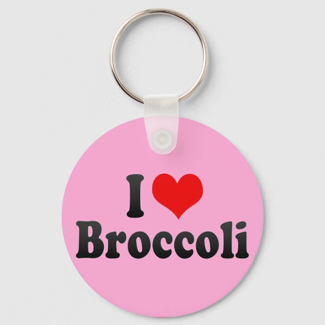 I Love Broccoli Key Ring (Front)