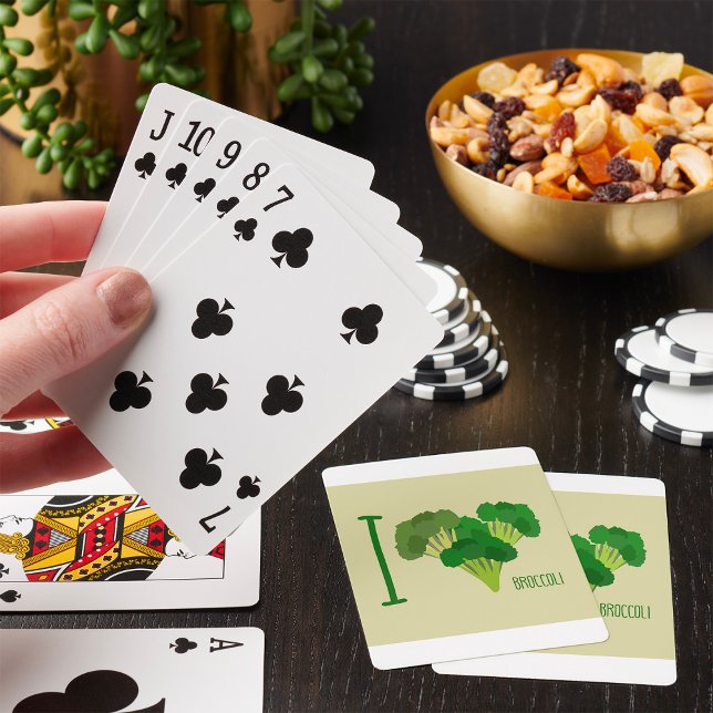 I Love Broccoli Playing Cards (Creator Uploaded)