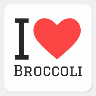 I love broccoli square sticker