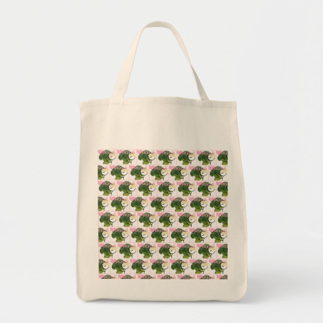 I love Broccoli tote Bag (Front)