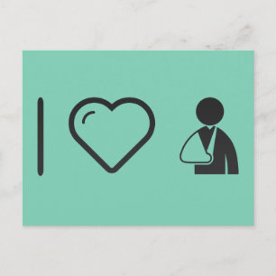 I Love Broken Arms Postcard