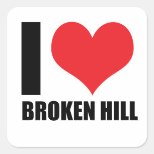 I love Broken Hill Square Sticker