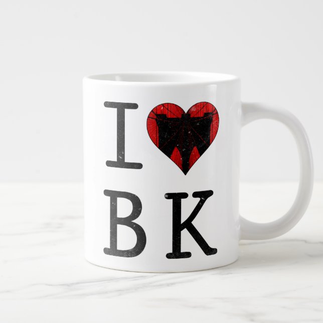 I Love Brooklyn BK NYC Large Coffee Mug (Right)