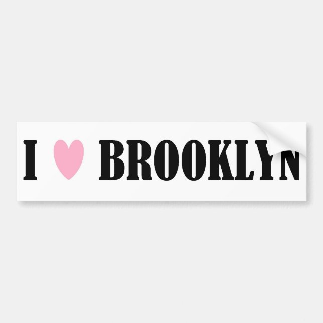 I Love Brooklyn Bumper Sticker (Front)