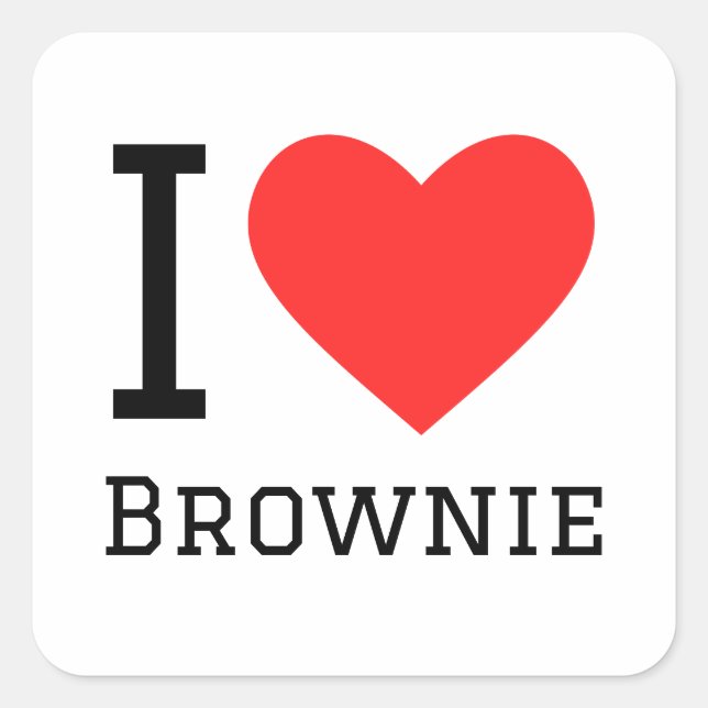 I love brownie square sticker (Front)
