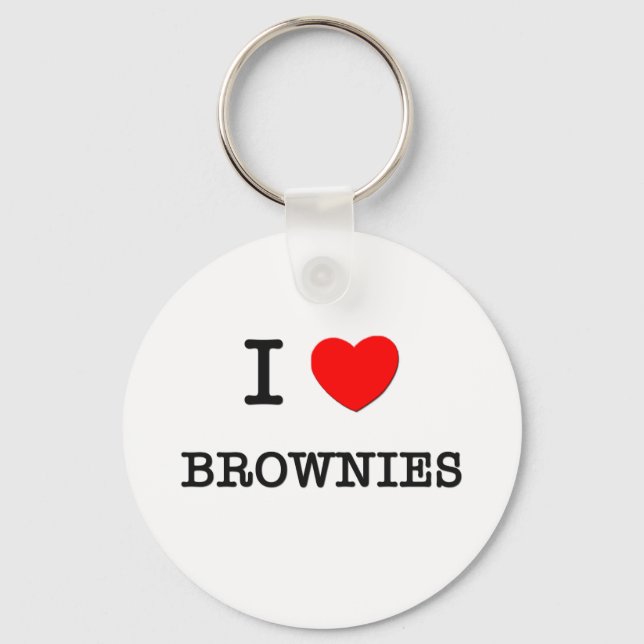 I Love BROWNIES ( food ) Key Ring (Front)