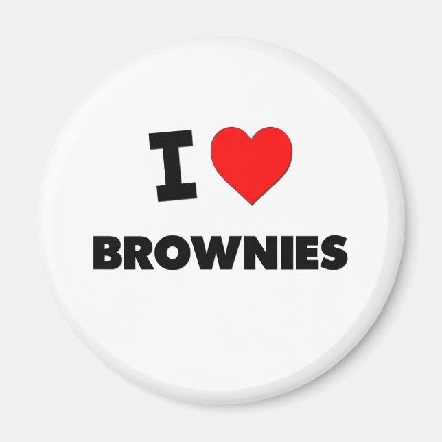 I Love Brownies ( Food ) Magnet (Front)