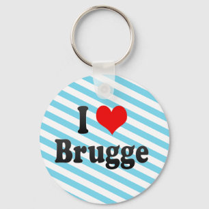 I Love Brugge, Belgium Key Ring