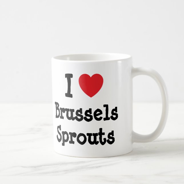 I love Brussels Sprouts heart T-Shirt Coffee Mug (Right)