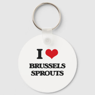 I Love Brussels Sprouts Key Ring