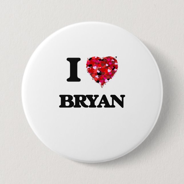 I Love Bryan 7.5 Cm Round Badge (Front)