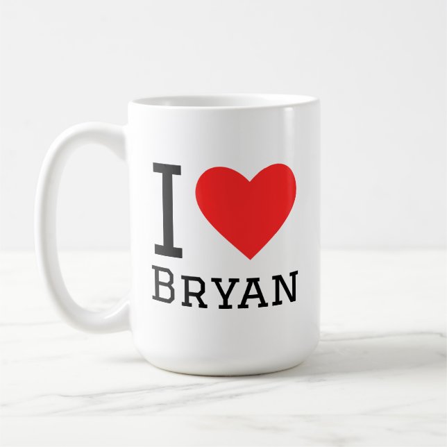 I love Bryan  Coffee Mug (Left)